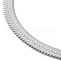 201 Stainless Steel Herringbone Chain Necklaces&nbsp;NJEW-P282-07P-1
