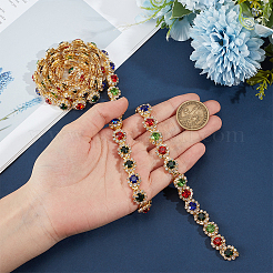 1Pc Alloy Rhinestone Link Chains&nbsp;LCHA-BC0001-01