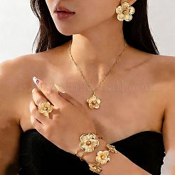 Flower Iron Jewelry Sets&nbsp;WG30024-01