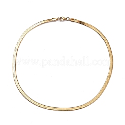 PVD Vacuum Plating 304 Stainless Steel Snake Chains Necklaces&nbsp;X-NJEW-O058-31G
