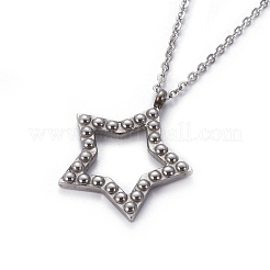 Non-Tarnish 304 Stainless Steel Pendant Necklaces&nbsp;NJEW-E141-29P