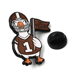 Sports Rugby Theme Enamel Brooches&nbsp;JEWB-I064-02EB-03
