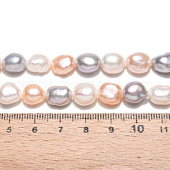 Natural Cultured Freshwater Pearl Beads Strands&nbsp;PEAR-N014-09A-02