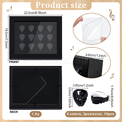 1Pc Rectangle Wood Guitar Pick Organizer Display Photo Frame&nbsp;ODIS-GW0001-03