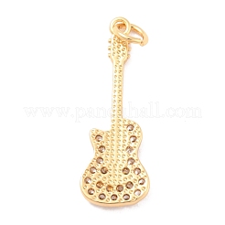 Eco-Friendly Brass Micro Pave Cubic Zirconia Pendants&nbsp;KK-K268-23G