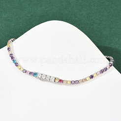 925 Sterling Silver Micro Pave Cubic Zirconia Tennis Bracelets for Women&nbsp;BJEW-C117-01B-P01