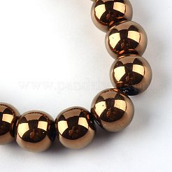 Electroplate Transparent Glass Beads Strands&nbsp;X-EGLA-Q062-8mm-D03