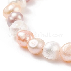 Natural Pearl Beaded Slider Bracelet for Women&nbsp;BJEW-JB08330-02
