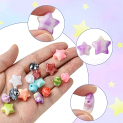 60Pcs 2 Styles Opaque Imitation Gemstone Acrylic Beads&nbsp;OACR-FS0001-85