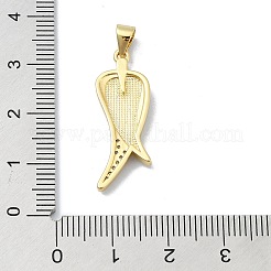 Brass Micro Pave Clear Cubic Zirconia Pendants&nbsp;KK-A221-06G