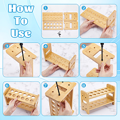 Bamboo Multi-Use Cylinder Tube Display Racks&nbsp;AJEW-WH0596-177A