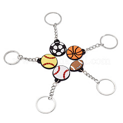 5Pcs 5 Styles PVC Plastic Keychains&nbsp;KEYC-TA0001-49