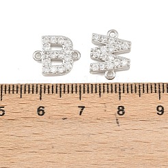 26Pcs 26 Styles Brass Micro Pave Clear Cubic Zirconia Connector Charms&nbsp;KK-C160-02P