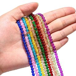 Mixed Crackle Glass Bead Strands&nbsp;GGC4mm