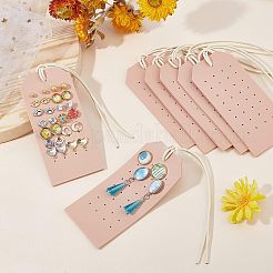 Portable PU Leather Earring Display Cards&nbsp;EDIS-WH0029-09