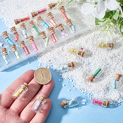 30Pcs Clear Glass Cork Wishing Bottles&nbsp;AJEW-SC0004-34