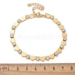 304 Stainless Steel Rhinestone Cup Chain Bracelets for Women&nbsp;BJEW-F488-26F-G