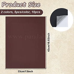 10Pcs 2 Colors Self-adhesive PVC Leather Fabrics&nbsp;DIY-OC0015-95