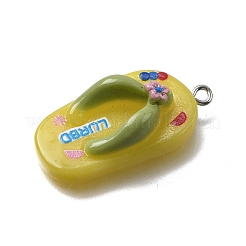 Opaque Resin Pendants&nbsp;RESI-L048-01P