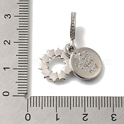 Rack Plating Alloy Blue Enamel European Dangle Charms&nbsp;FIND-H005-36P