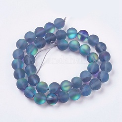 Synthetic Moonstone Beads Strands&nbsp;G-E468-G02-8mm