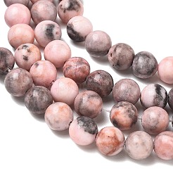 Natural Pink Zebra Jasper Beads Strands&nbsp;G-I199-26-8mm