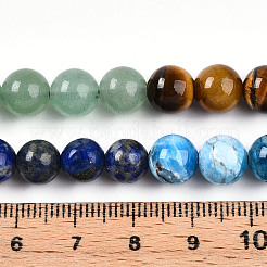 Natural Seven Chakra Stone Beads Strands&nbsp;G-T140-8mm-13B