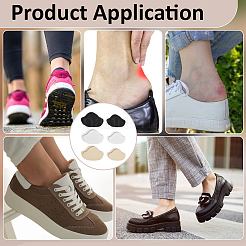 6 Sets 3 Colors PU Leather Self-adhesive Non Slip Shoe Pads&nbsp;AJEW-BC0009-36