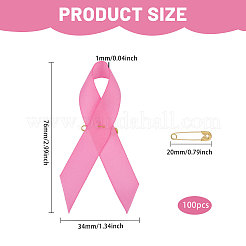 Awareness Ribbon Nylon Brooch&nbsp;JEWB-WH0056-008A