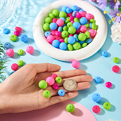 90Pcs 9 Styles Round Silicone Focal Beads&nbsp;SIL-TA0003-56