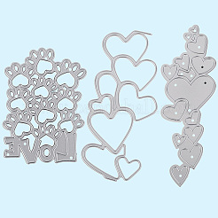 3 Styles Valentine's Day Cutting Dies Stencils&nbsp;DIY-CP0011-97