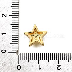 Brass Micro Pave Clear Cubic Zirconia Charms&nbsp;KK-B136-10G-04