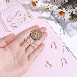 16Pcs 2 Colors Brass Cubic Zirconia Earring Hooks&nbsp;KK-BBC0027-64