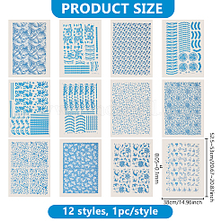 12 Sheets 12 Styles Paper Ceramic Decals&nbsp;DIY-BC0015-03