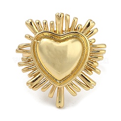 Rack Plating Brass Cuff Finger Rings for Women&nbsp;RJEW-C114-18B-G