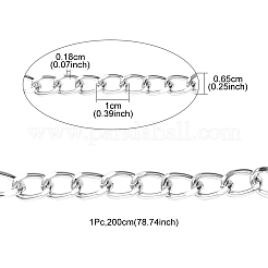 Aluminium Twisted Curb Chains&nbsp;CHA-YW0001-07S