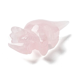 Natural Rose Quartz Carved Healing Rhinoceros Figurines&nbsp;DJEW-P016-01E