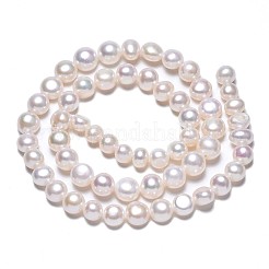 Natural Cultured Freshwater Pearl Beads Strands&nbsp;PEAR-N014-07B