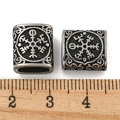 Retro 304 Stainless Steel Slide Charms&nbsp;STAS-B071-12AS