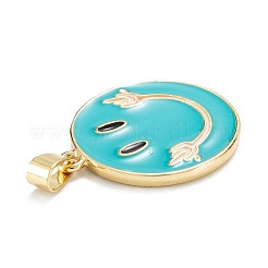 Brass Enamel Pendants&nbsp;KK-M220-02G-A