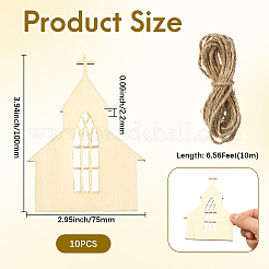 House MDF Hanging Pendant Decorations&nbsp;WOOD-WH20008-12