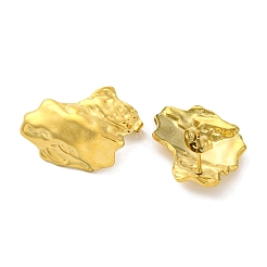Ion Plating(IP) 304 Stainless Steel Texture Stud Earrings&nbsp;EJEW-D281-02G