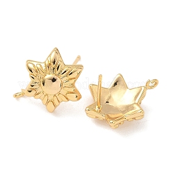 Brass Stud Earring Findings&nbsp;KK-C099-14G