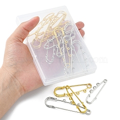 16Pcs 8 Style Stainless Steel Safety Pins Brooch Findings&nbsp;STAS-YW0001-37