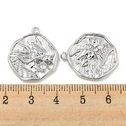 Brass Micro Pave Cubic Zirconia Pendants&nbsp;KK-P258-19P-01