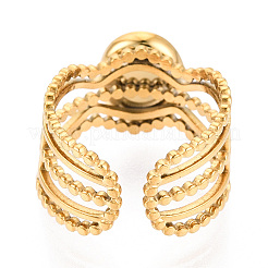 304 Stainless Steel Cuff Ring Components&nbsp;STAS-T066-52G