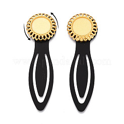 Alloy & Iron Bookmark Cabochon Settings&nbsp;PALLOY-N184-01G