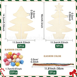 1 Bag Unfinished Wooden Christmas Trees&nbsp;WOOD-SP0001-73