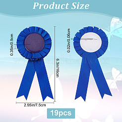 Award Ribbon Shape Tinplate Badge Pins&nbsp;JEWB-WH0035-01