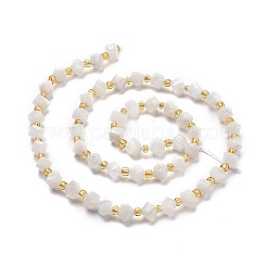 Natural White Moonstone Beads Strands&nbsp;G-P463-16